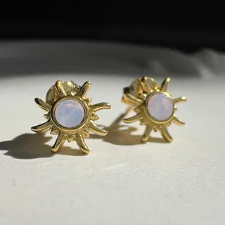 گوشواره نقره ابکاری طلا