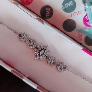 دستبند نقره طرح رز