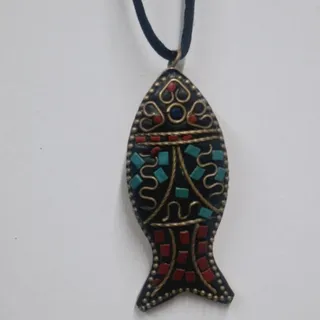 گردنبند تبتی طرح ماهی