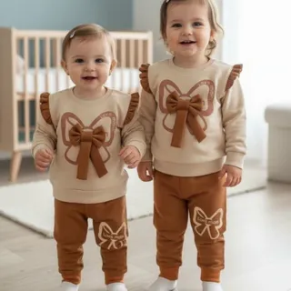 بلوز شلوار دورنگ پاپیون