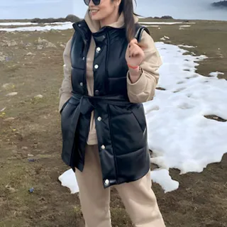 پافر کلاهدار چرم