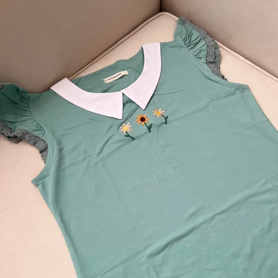 تیشرت نخی آستین گیپوری