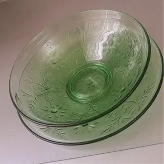 بلور  کاسه بشقاب سبز