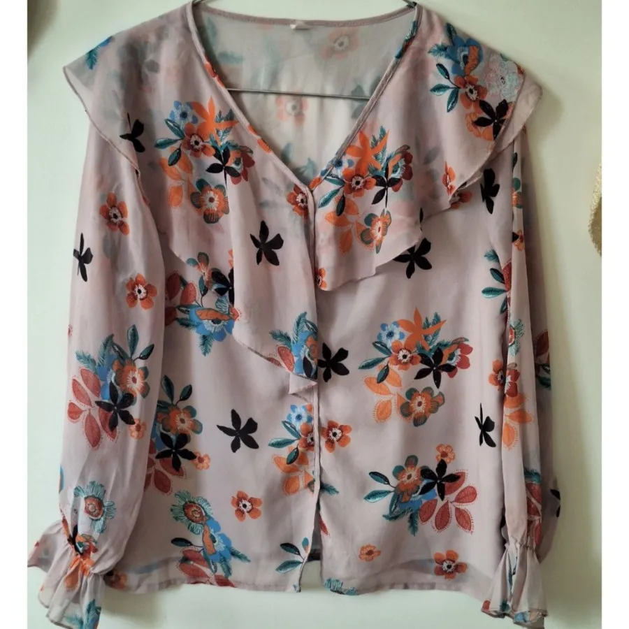 شومیز حریر استردار SHEIN