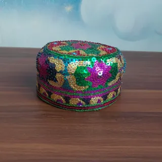 کلاه سنتی پولک دوزی