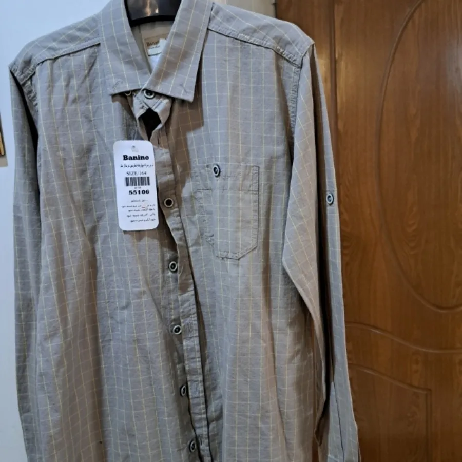 پیراهن چارخونه پسرانه نو