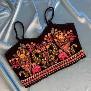 تاپ مجلسی مشکی برند Shein