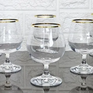 گیلاس لب طلا کریستال