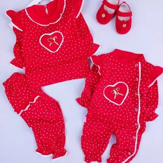 بلوز شلوار و سرهمی قرمز خ