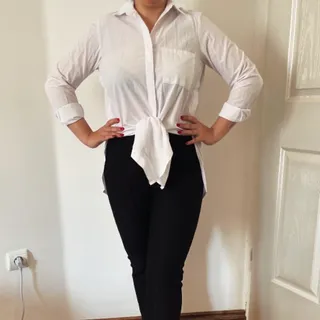 شومیز سفید ترک