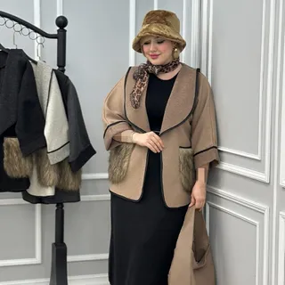 پالتو فوتر جیب خز