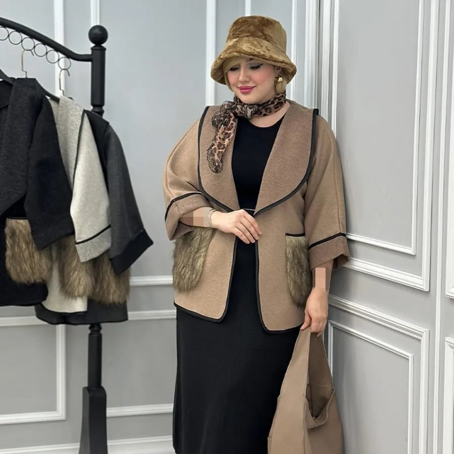 پالتو فوتر جیب خز