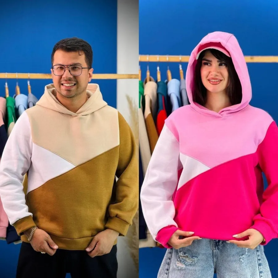 هودی سه تیکه رنگی رنگی