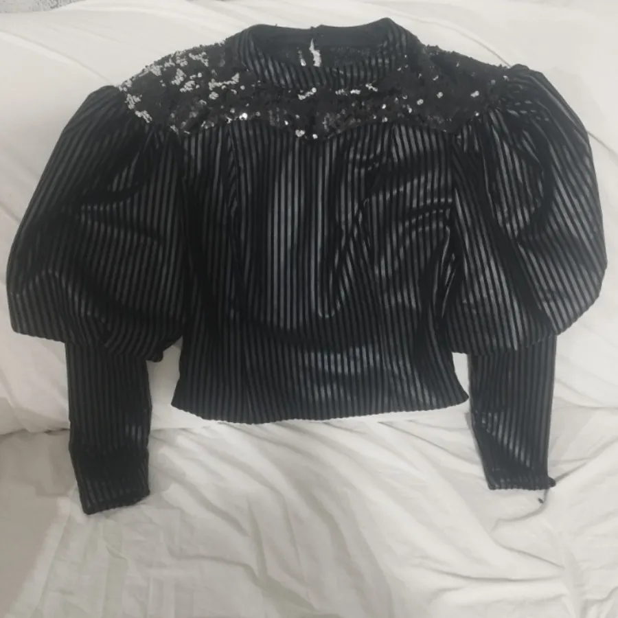 شومیز مشکی مجلسی پولکی