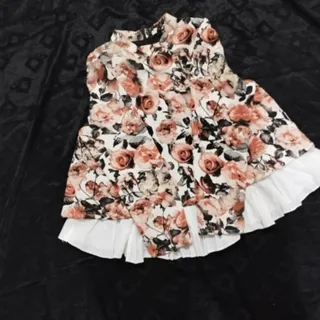 شومیز مجلسی گلدار کرپ