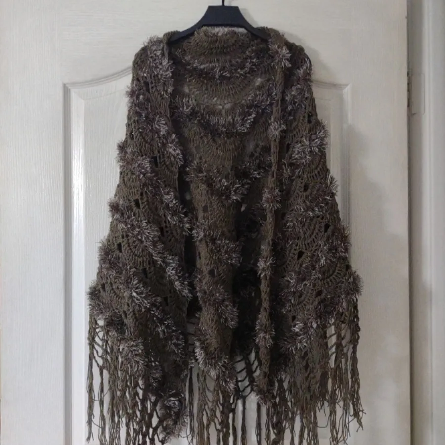 شنل زنانه دست بافت