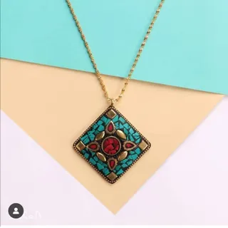 گردنبند فیروزه ای