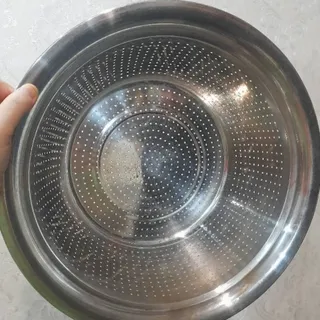 آبکش و لگن استیل بزرگ