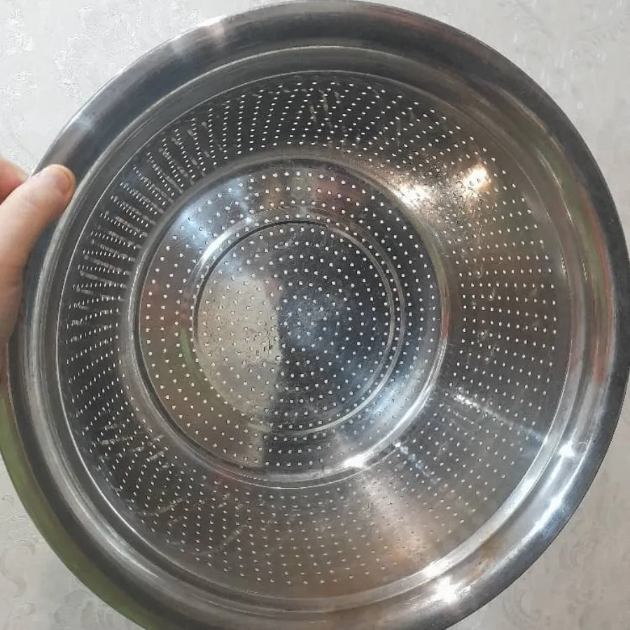 آبکش و لگن استیل بزرگ