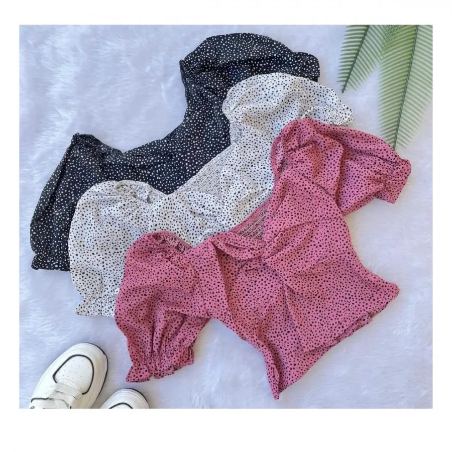 کراپ شومیز خالدار