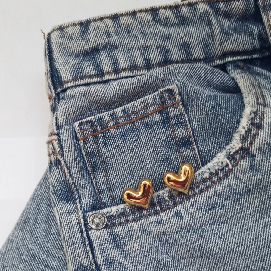 گوشواره قلب طلایی