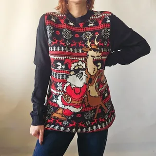 شومیز بافت کریسمسی