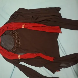 زیرو رو مشگی وقرمز حریر