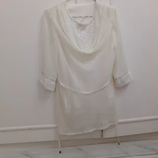 بلوز سفید گیپور