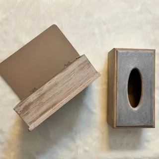 ست جعبه دستمال و جاکاردی