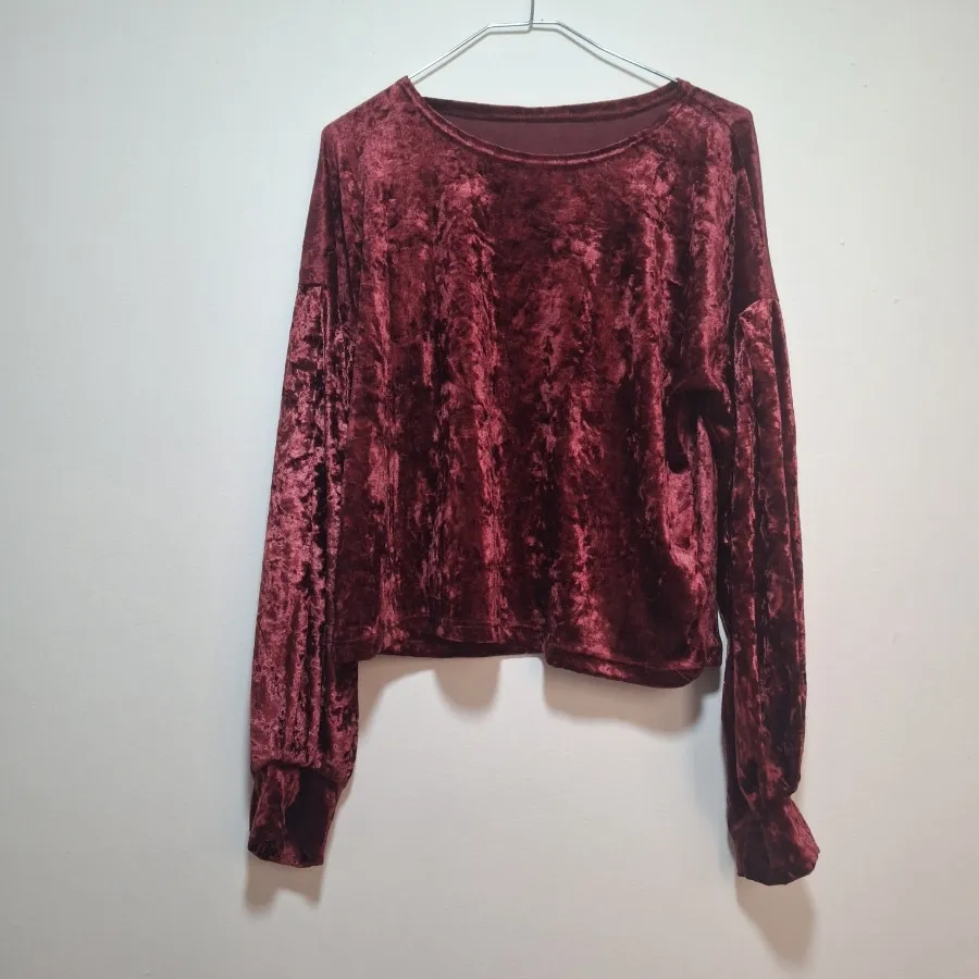 شومیز مخمل زرشکی