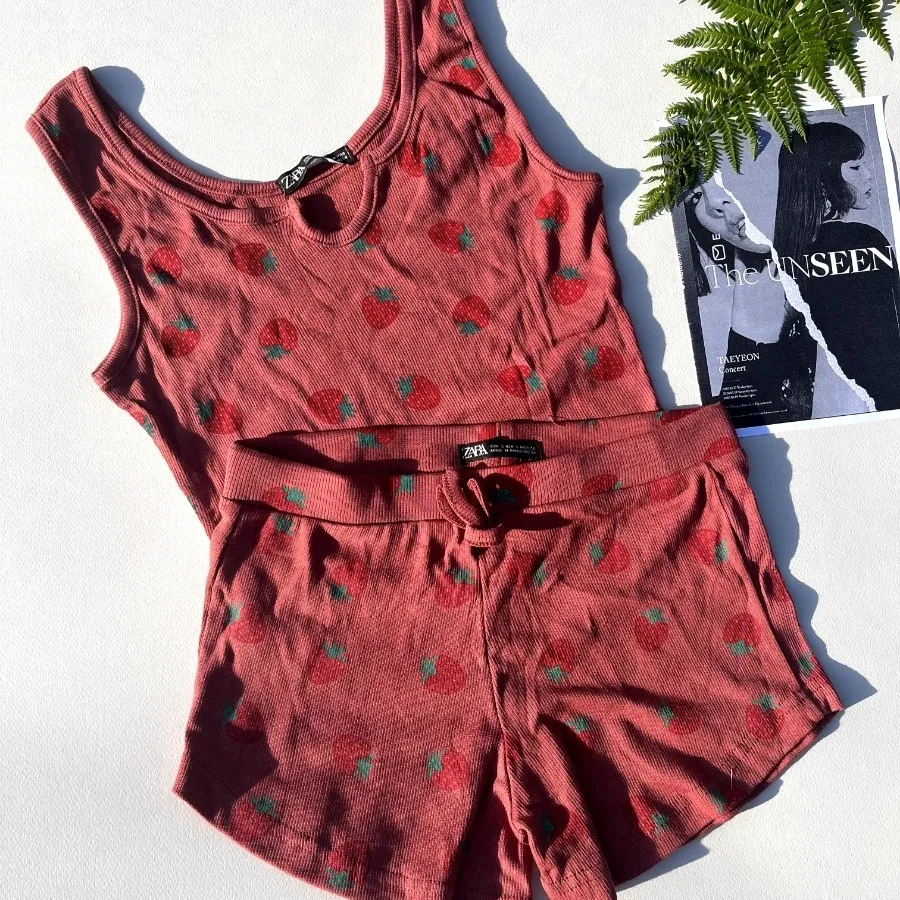 ست کراپ تاپ شورتک شلوارک