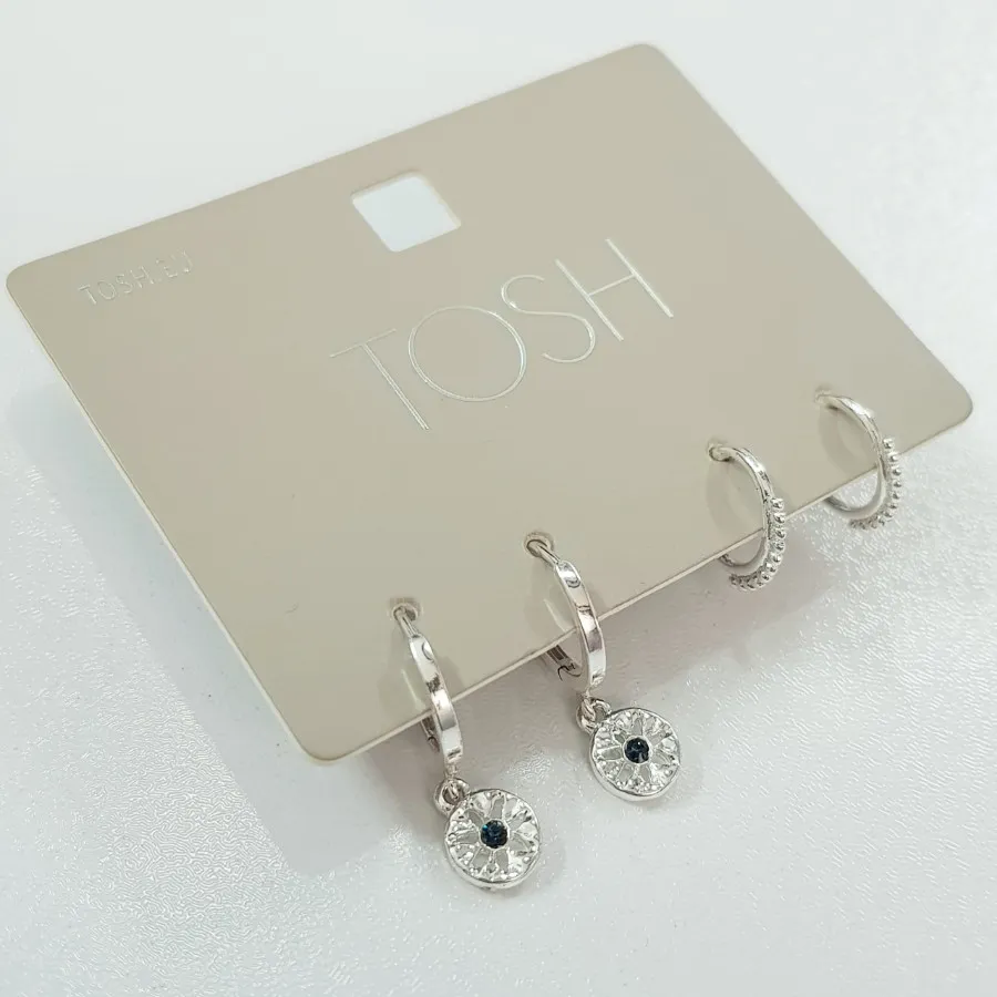 پک گوشواره نقره ای TOSH