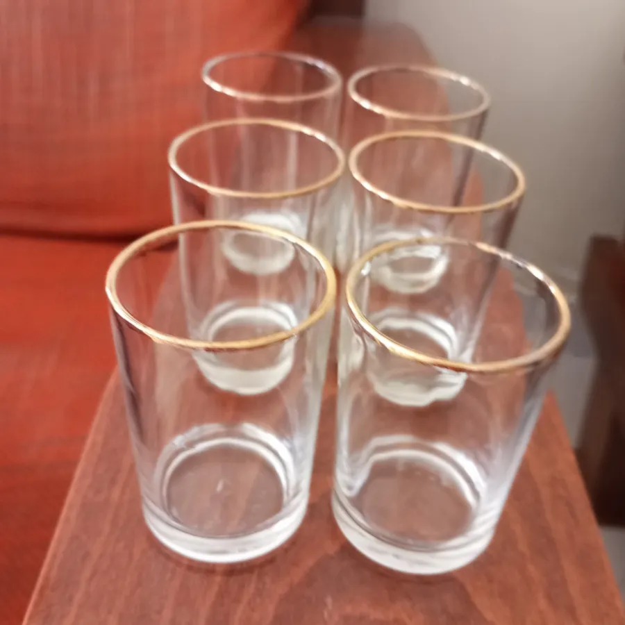 یک دست استکان بلور نقلی