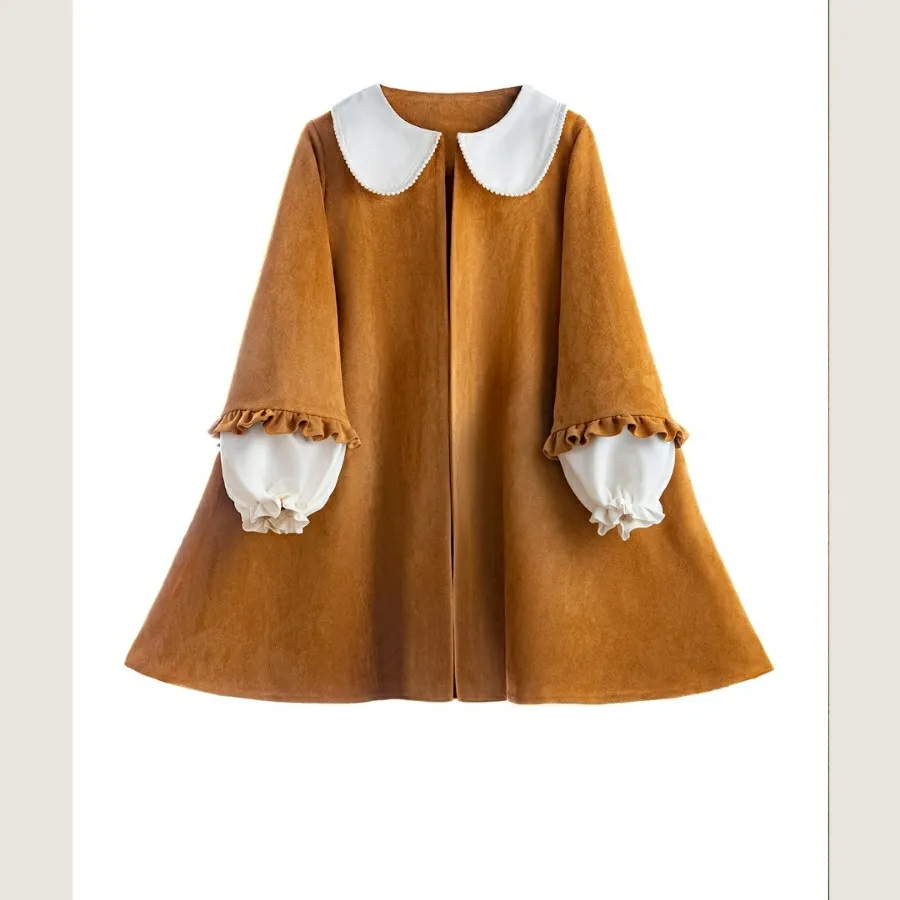 پالتو خامه‌ای رنگ شتری