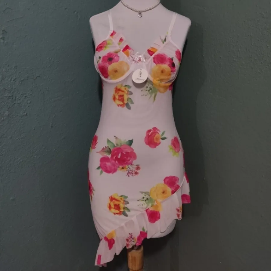 لباس خواب حریر گلدار