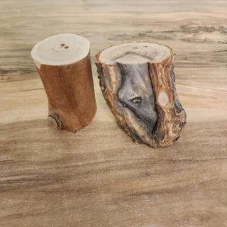 نمکدان چوبی روستیک