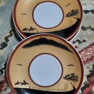 نعلبکی قدیمی غروب آفتاب