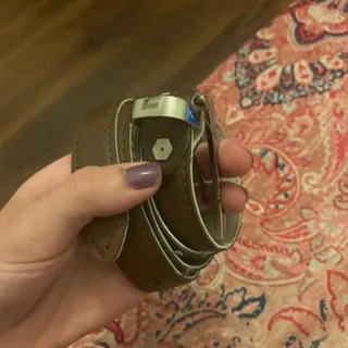 کمربند چرم قهوه ای