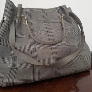 کیف دستی بزرگ طوسی