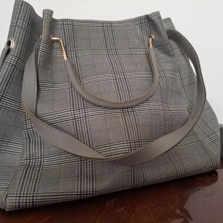 کیف دستی بزرگ طوسی