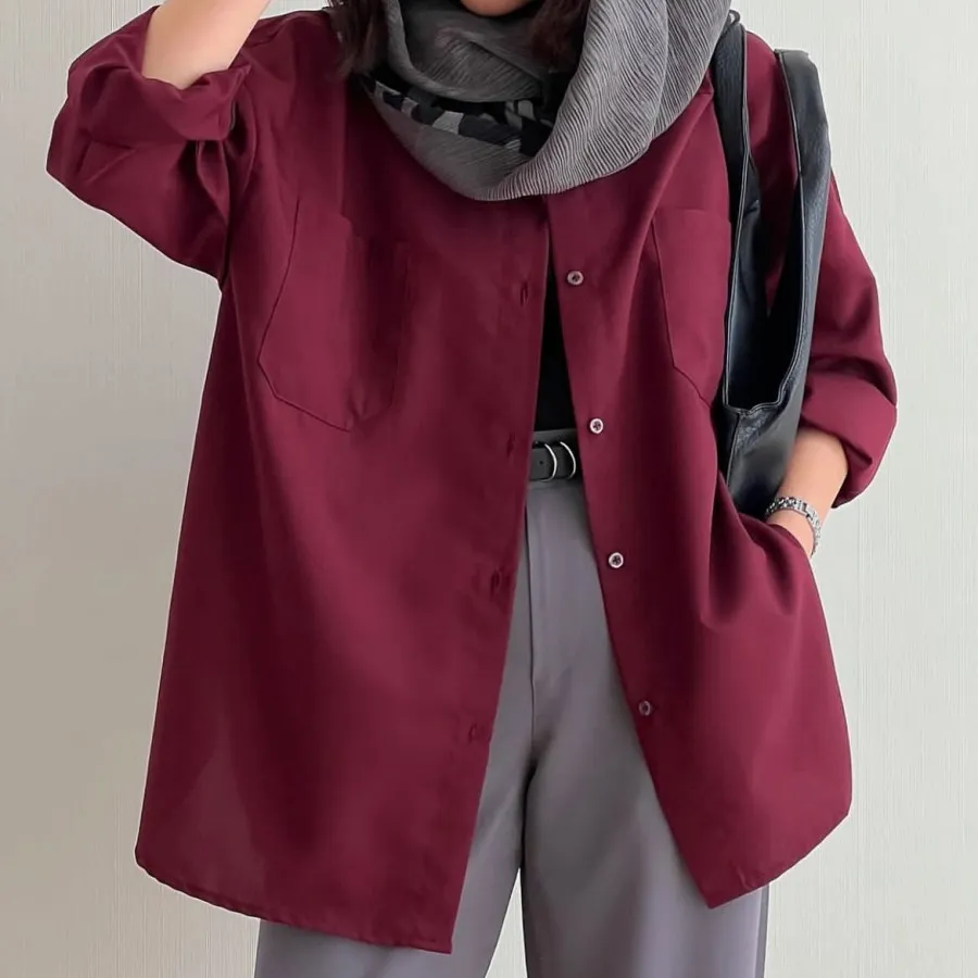 شومیز زرشکی