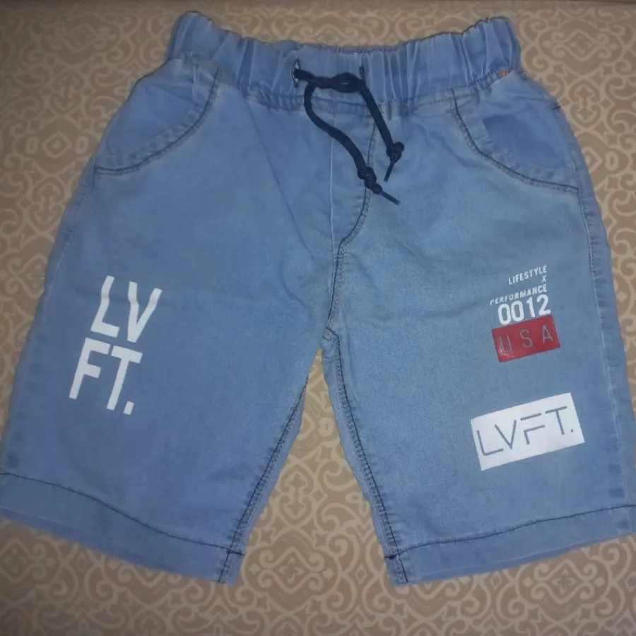 شلوارک جین آبی پسرانه