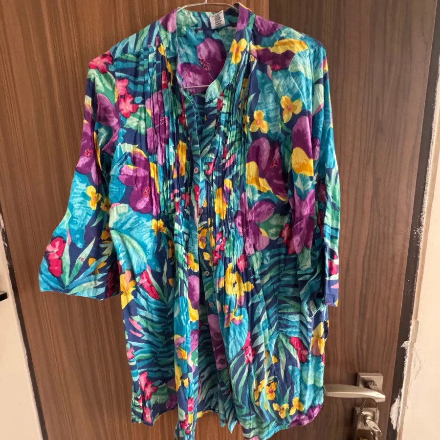 مانتو فری سایز گل دار