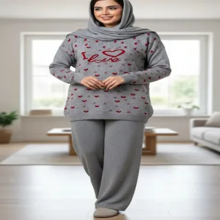 ست بافت زنانه مدل قلب