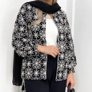 کت لینن گلدوزی شدت