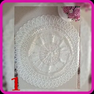 رومیزی ابریشمی قلاب بافی