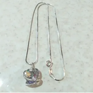 گردن بند نقره با زنجیر