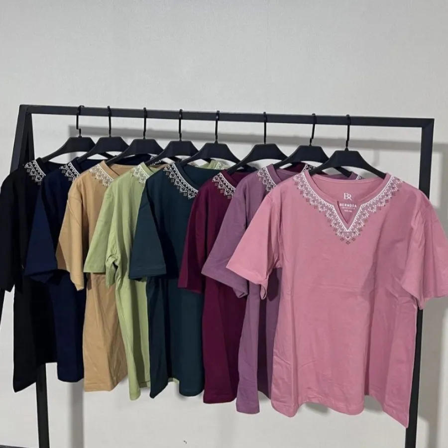 تیشرت یقه کوبایی