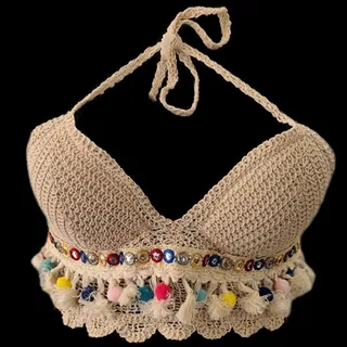 نیم تنه مکرومه سنتی