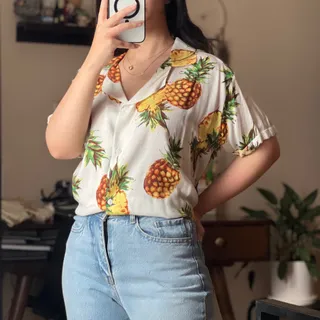 شومیز هاوایی طرح اناناس